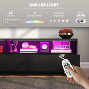 Aosom TV Stand Led Lighted TV Stand For Up To 75" TV with Storage Drawers - Available in 2 Colours