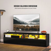 Aosom TV Stand Led Lighted TV Stand For Up To 75" TV with Storage Drawers - Available in 2 Colours