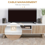 Aosom TV Stand Modern TV Stand Cabinet For Up To 60" TV with Push-Open Drawer, Storage Compartment and Cable Management