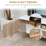 Aosom TV Stand Modern TV Stand Cabinet For Up To 60" TV with Push-Open Drawer, Storage Compartment and Cable Management