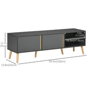 Aosom TV Stand TV Stand For Up To 55" TV in Dark Grey