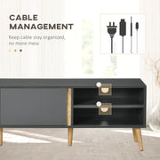 Aosom TV Stand TV Stand For Up To 55" TV in Dark Grey