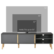 Aosom TV Stand TV Stand For Up To 55" TV in Dark Grey