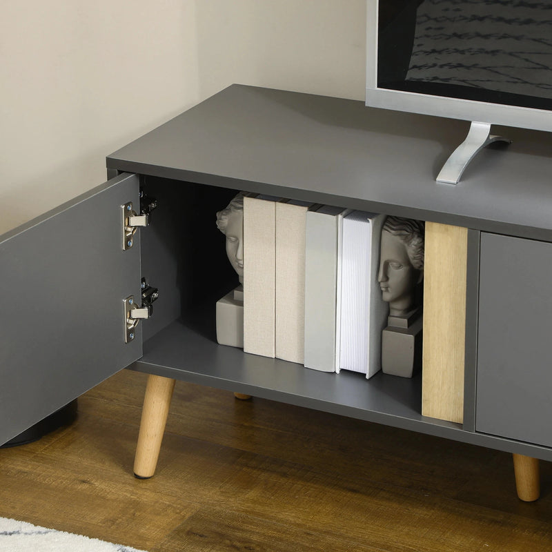 Aosom TV Stand TV Stand For Up To 55" TV in Dark Grey