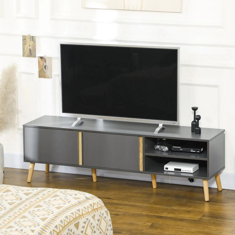 Aosom TV Stand TV Stand For Up To 55" TV in Dark Grey