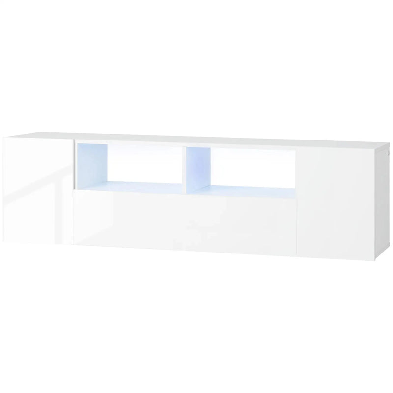 Aosom TV Stand TV Stand With Led Lights And Storage Shelves - Available in 4 Colours