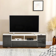 Aosom TV Stand TV Stand With Led Lights And Storage Shelves - Available in 4 Colours