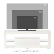 Aosom TV Stand TV Stand With Led Lights And Storage Shelves - Available in 4 Colours