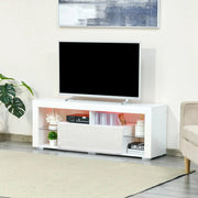 Aosom TV Stand TV Stand With Led Lights And Storage Shelves - Available in 4 Colours