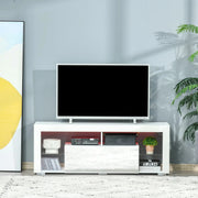Aosom TV Stand TV Stand With Led Lights And Storage Shelves - Available in 4 Colours