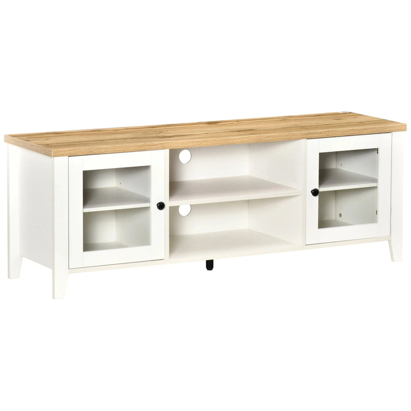 Aosom TV Stand White TV Stand For Up To 60" TV - Available in 3 Colours