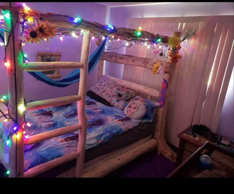 Canadian Log Furniture Bedroom Log Bunk Bed