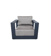 CIEUX Club Chair Canvas Taupe Lyon Outdoor Patio Aluminum Metal Club Chair in Midnight Grey with Sunbrella Cushions - Available in 2 Colours