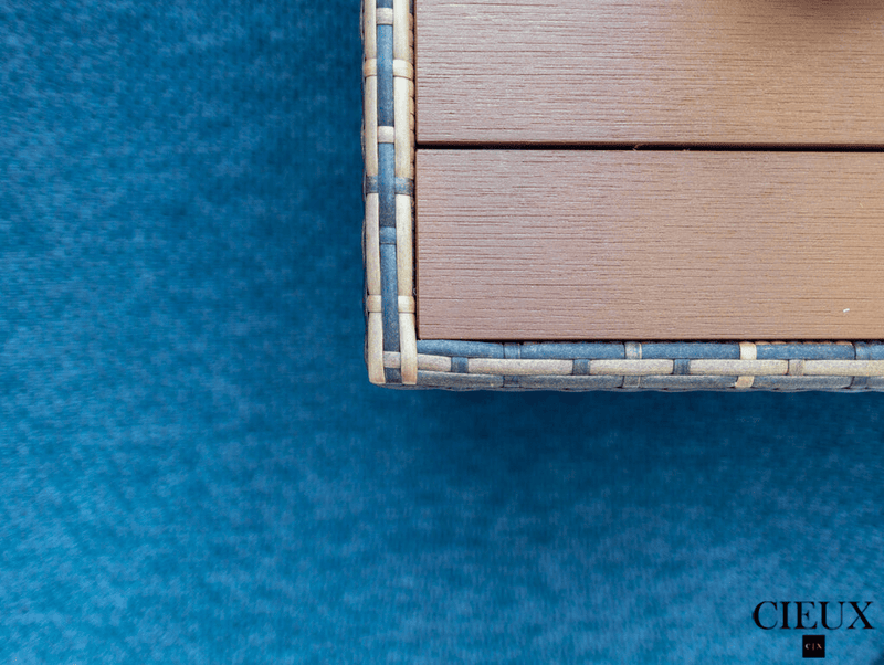 CIEUX Conversation Set Valence Outdoor Patio Wicker Loveseat Conversation Set in Brown with Sunbrella Canvas Taupe Cushions