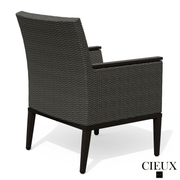 Cieux Dining Set Loire Outdoor Patio Aluminum Metal 7 Piece Dining Table Set with 4 Arm Chairs, 2 Swivel Arm Chairs and Sunbrella Cast Silver Cushions