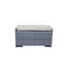 CIEUX Ottoman Canvas Natural Cannes Outdoor Patio Wicker Ottoman in Grey with Sunbrella Cushions - Available in 2 Colours