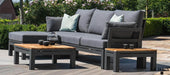CIEUX Sectional Bordeaux Outdoor Patio Aluminum Metal Reversible Sectional with Adjustable Seat in Grey