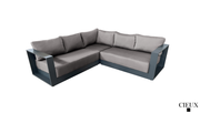 CIEUX Sectional Lyon Outdoor Patio Aluminum Metal Corner Sectional Sofa in Midnight Grey with Sunbrella Cushions - Available in 2 Colours