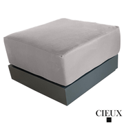 CIEUX Sectional Lyon Outdoor Patio Aluminum Metal Medium Sectional Sofa in Midnight Grey with Sunbrella Cushions - Available in 2 Colours