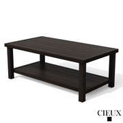 Cieux Sofa Set Loire Outdoor Patio Aluminum Metal Sofa Conversation Set with Swivel Club Chairs and Sunbrella Cast Silver Cushions