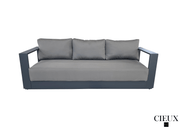 Cieux Sofa Set Lyon Outdoor Patio Aluminum Metal Sofa Conversation Set in Midnight Grey with Sunbrella Cushions - Available in 2 Colours