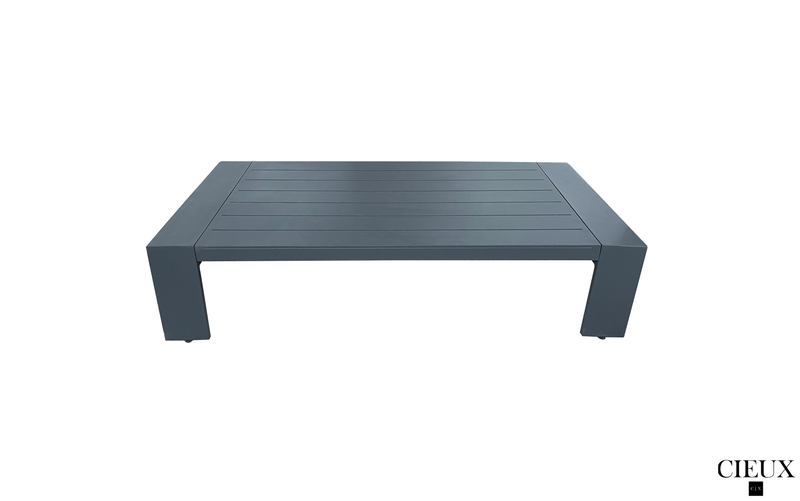 Cieux Sofa Set Lyon Outdoor Patio Aluminum Metal Sofa Conversation Set in Midnight Grey with Sunbrella Cushions - Available in 2 Colours