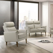 IFDC Chair Light Grey Velmont 31" High Back Chair in Leather Match - Available in 3 Colours