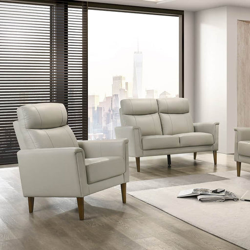 IFDC Chair Light Grey Velmont 31" High Back Chair in Leather Match - Available in 3 Colours