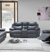 IFDC Loveseat Grey Whitby Power Reclining Loveseat with Console in Leather Match - Available in 2 Colours