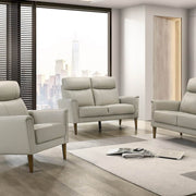IFDC Loveseat Light Grey Velmont 55" High Back Loveseat in Leather Match - Available in 3 Colours