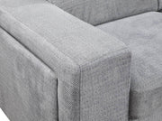 IFDC Sectional Okotoks Tufted Sleeper Sectional Sofa Bed with Cupholder, Charger, Adjustable Headrests and Storage Chaise in Grey - Available in 2 Configurations