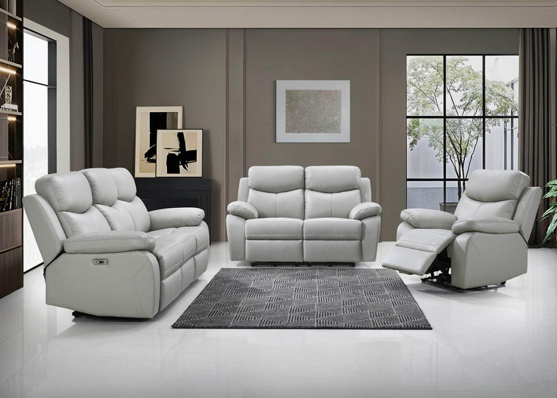 IFDC Sofa Set Sofa Loveseat and Chair Leather Match Power Recliner Living Room Collection