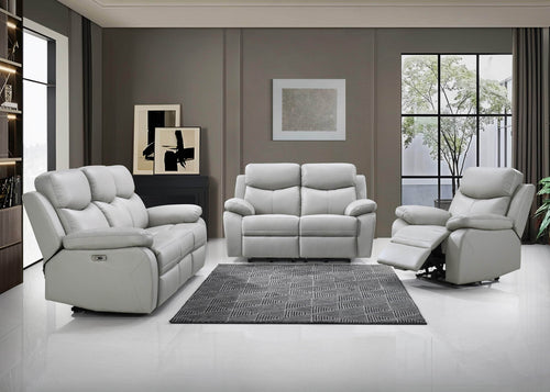 IFDC Sofa Set Sofa Loveseat and Chair Leather Match Power Recliner Living Room Collection