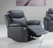 IFDC Sofa Set Whitby 3 Piece Power Reclining Sofa, Loveseat and Chair Set in Leather Match - Available in 2 Colours