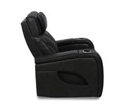 Jag's International Reclining Chairs Nexus Chair - Power Reclining w/ Power Headrest - Black Leather