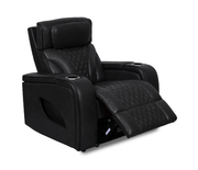 Jag's International Reclining Chairs Nexus Chair - Power Reclining w/ Power Headrest - Black Leather