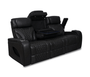 Jag's International Reclining Sofas Nexus Sofa - Power Reclining w/ Power Headrests - Black Leather