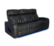 Jag's International Reclining Sofas Nexus Sofa - Power Reclining w/ Power Headrests - Black Leather