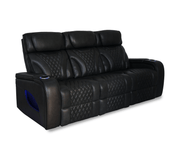 Jag's International Reclining Sofas Nexus Sofa - Power Reclining w/ Power Headrests - Black Leather