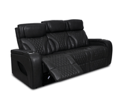 Jag's International Reclining Sofas Nexus Sofa - Power Reclining w/ Power Headrests - Black Leather