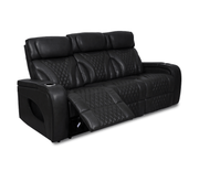 Jag's International Reclining Sofas Nexus Sofa - Power Reclining w/ Power Headrests - Black Leather