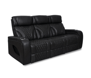 Jag's International Reclining Sofas Nexus Sofa - Power Reclining w/ Power Headrests - Black Leather