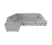 Jag's International Sleeper Sectionals Zelia 4 Piece Sectional w/ Pull-Sleeper - Grey Fabric
