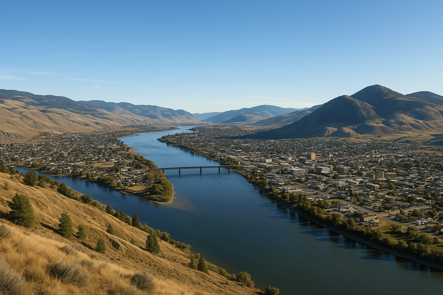 kamloops, british columbia city landscape