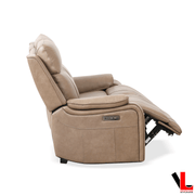 Levoluxe Brindle 60" Leather Match Power Reclining 2 Seater Loveseat - Available in 2 Colours