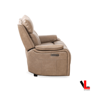Levoluxe Brindle 60" Leather Match Power Reclining 2 Seater Loveseat - Available in 2 Colours