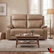 Levoluxe Brindle 60" Leather Match Power Reclining 2 Seater Loveseat - Available in 2 Colours