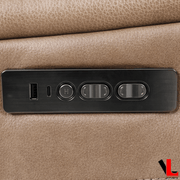 Levoluxe Brindle 60" Leather Match Power Reclining 2 Seater Loveseat - Available in 2 Colours
