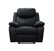 Levoluxe Chair Black Aveon 38.5" Pillow Top Arm Reclining Chair in Leather Match - Available in 2 Colours