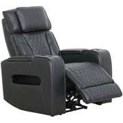 Levoluxe Chair Black Colton 37" Leather Match Power Reclining Chair with Power Headrest, Cupholders and Storage - Available in 2 Colours